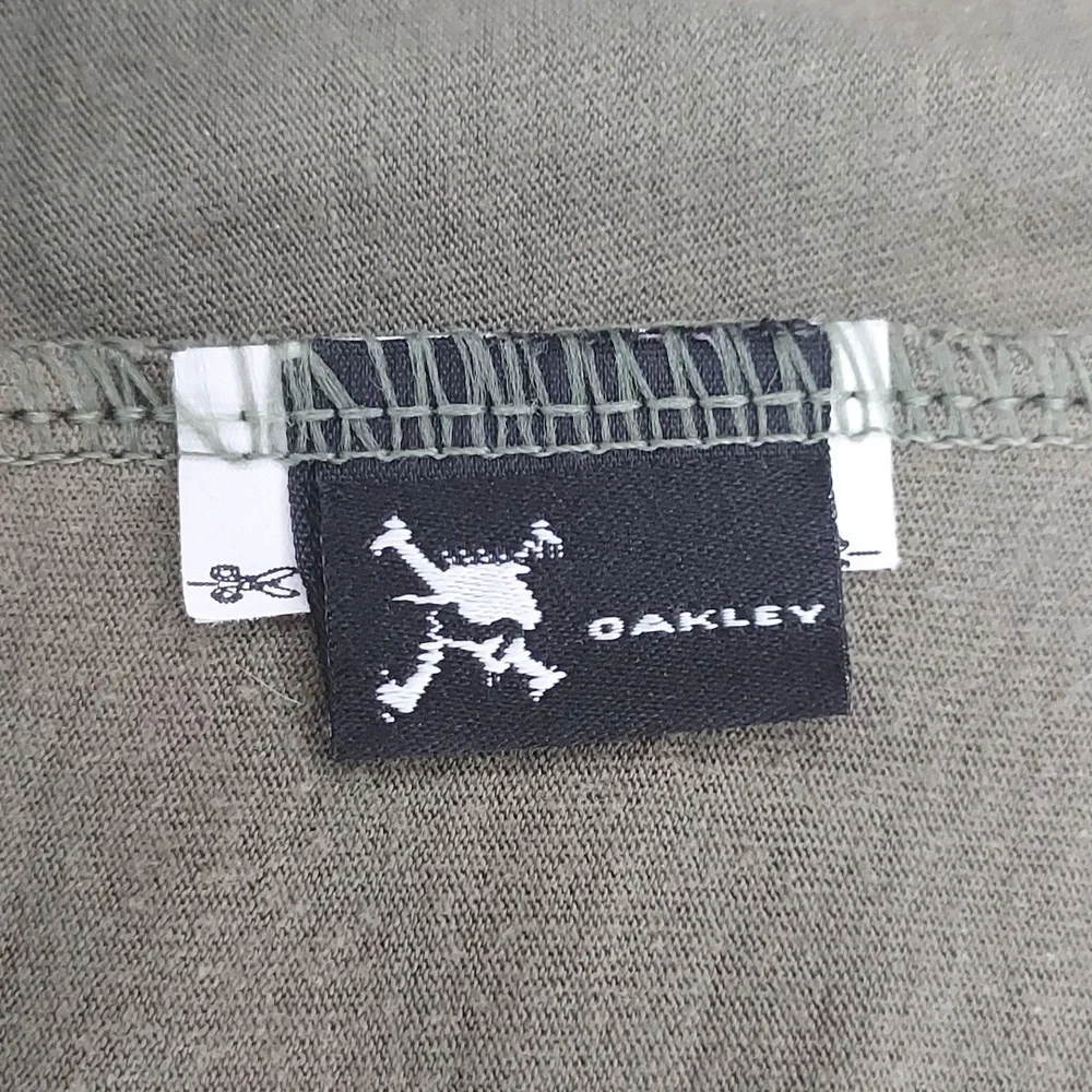 Oakley Olive Green Racerback Graphic Print Logo Athletic Tank Top Size XS - Picture 8 of 8